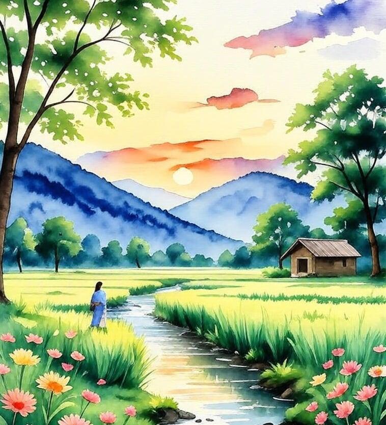 Somewhere in India during the springtime