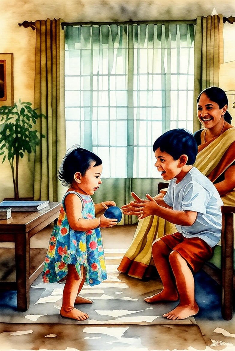 The wonderful world of Murali and Hridya; Chap 2: Hridya’s first steps